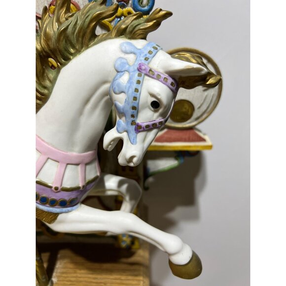 Vtg Tobin Fraley Sankyo Wurlitzer Carousel Horse Music Box - Picture 3 of 13